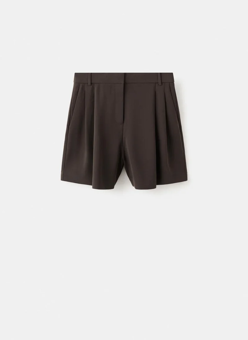 MANGO Straight mid-rise bermuda shorts